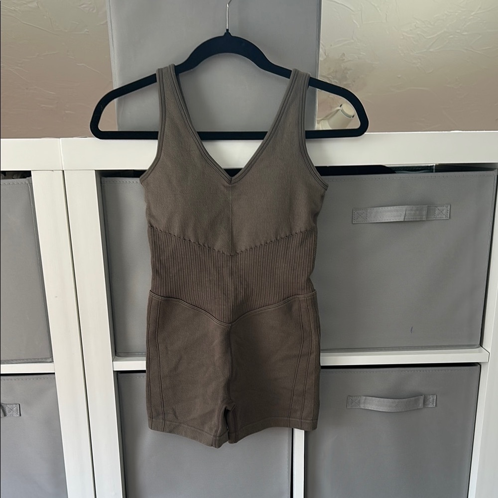 NWOT olive green workout One Piece